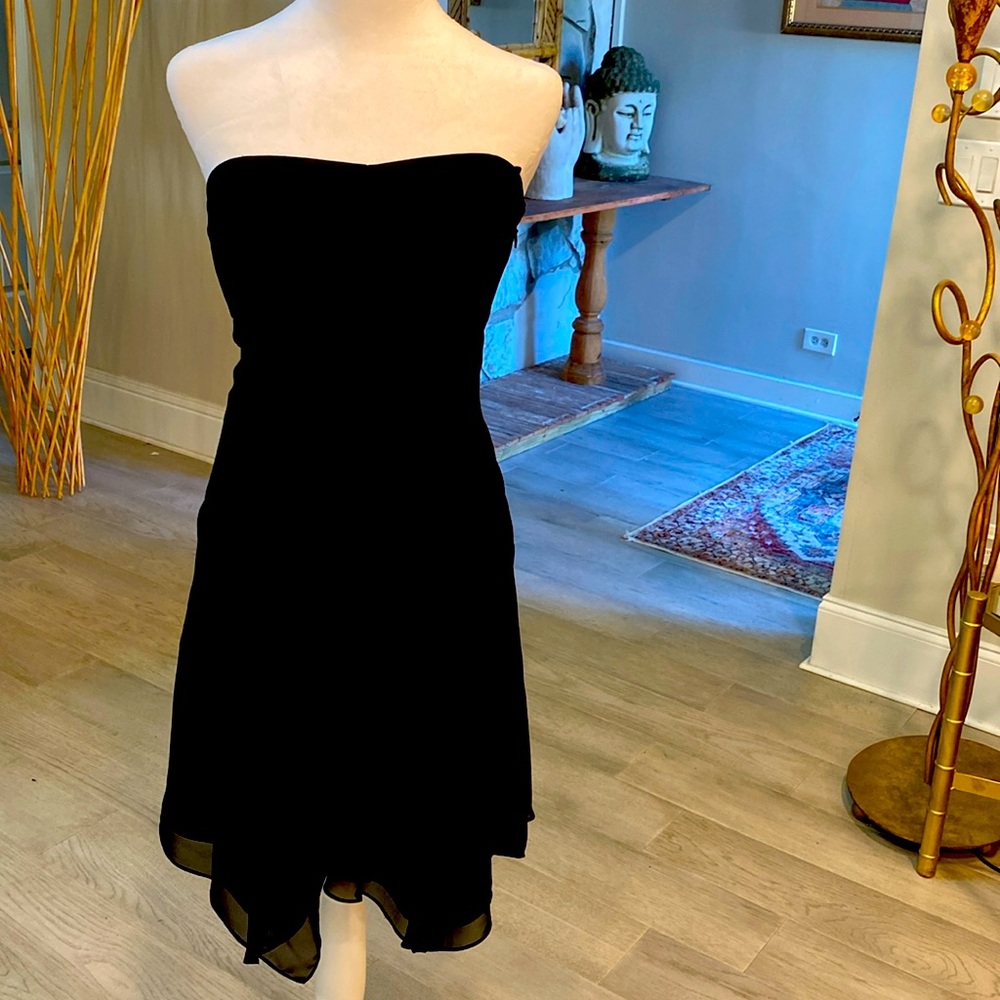 Beautiful strapless chiffon dress.